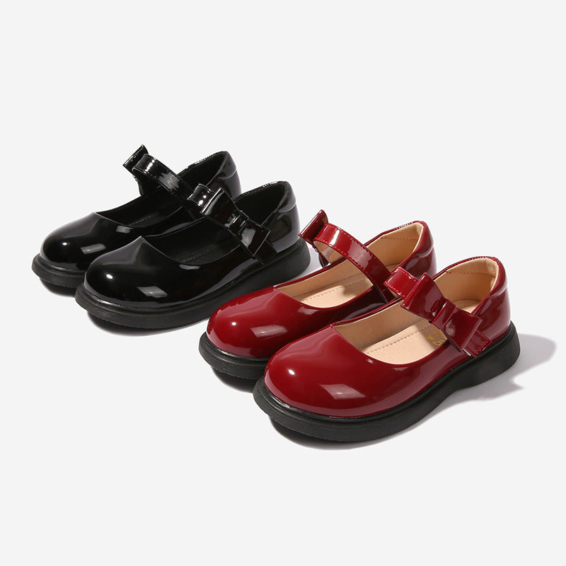 Mädchen Mary Jane Ballerinas mit dekorativem Schleifenakzent EB