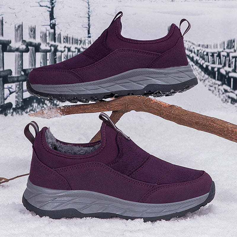 Damen Komfortable Winter Sneakers mit elastischem Klettverschluss EB