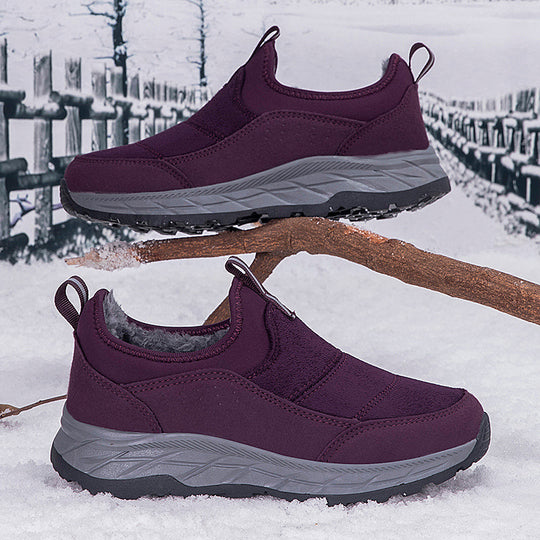 Damen Komfortable Winter Sneakers mit elastischem Klettverschluss EB