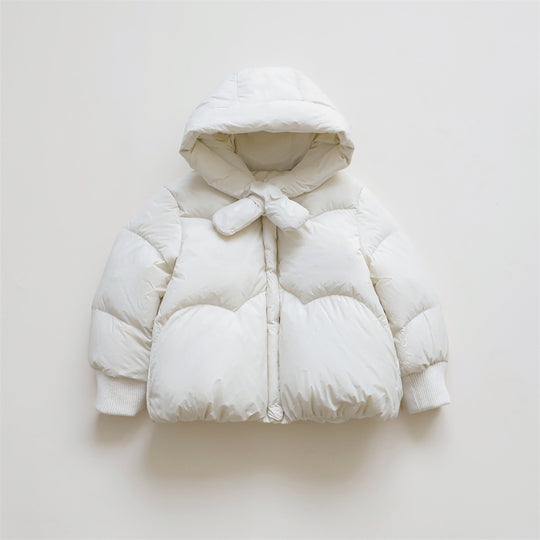 Damen Voluminöse Steppjacke mit Kapuze und hohem Kragen EB