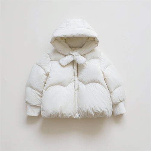 Damen Voluminöse Steppjacke mit Kapuze und hohem Kragen EB