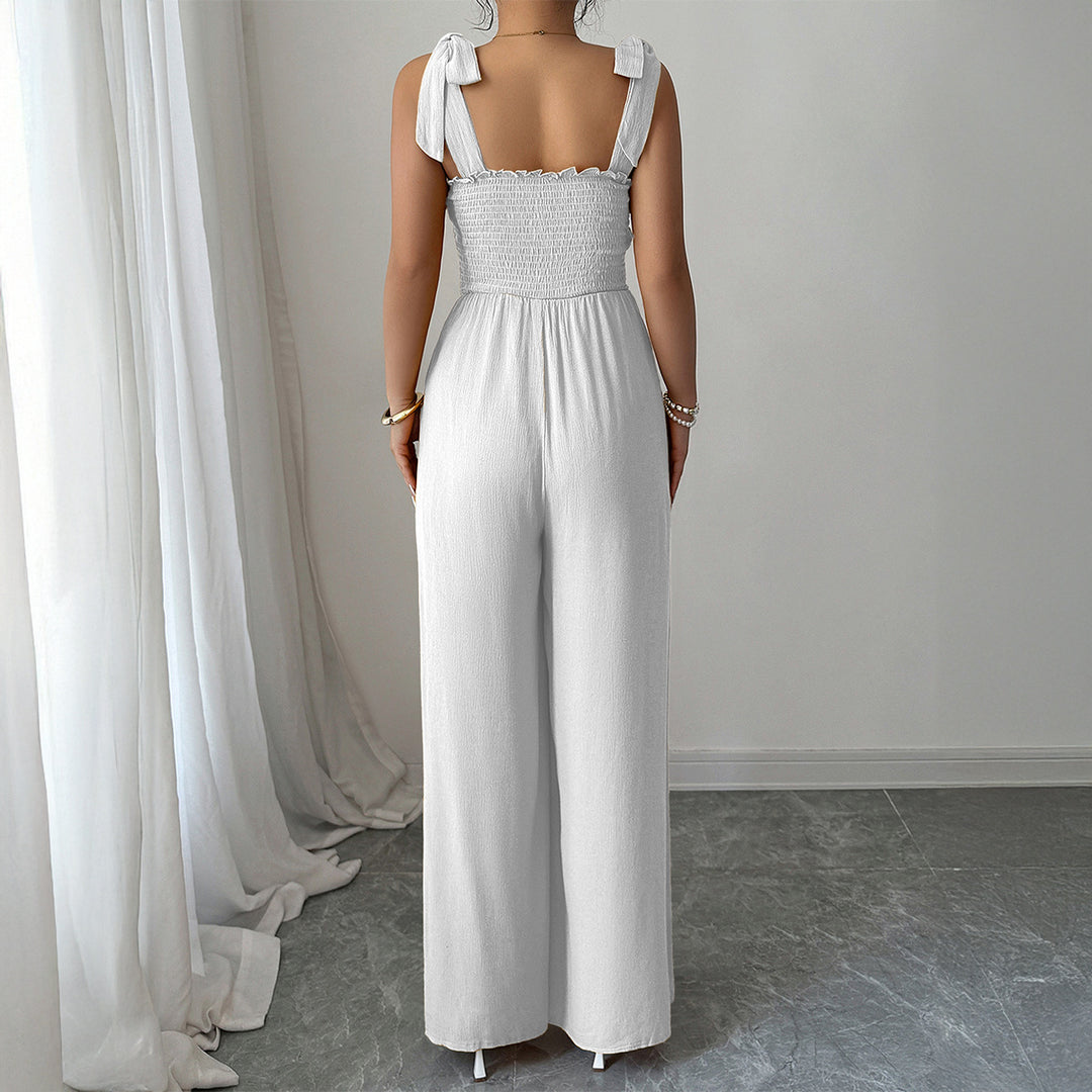 Damen Maxi-Kleid mit raffiniertem Rüschendesign und elastischem Oberteil EB