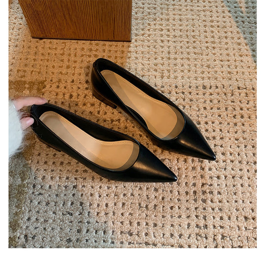 Damen Elegante spitze Pumps mit bequemer Innensohle und geschmeidiger Lederoberfläche EB