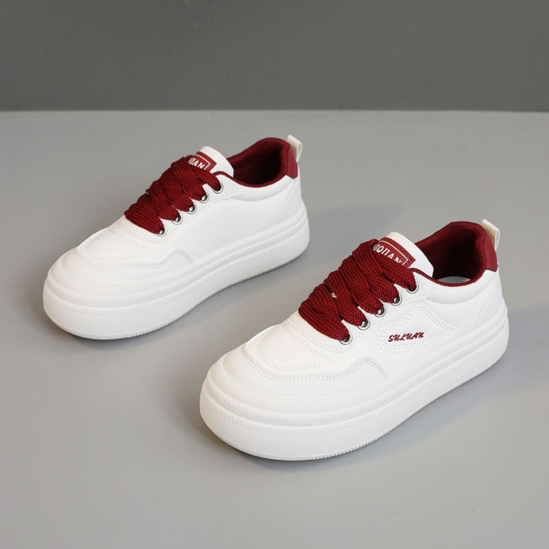 Damen modische Plateau Sneakers mit atmungsaktivem Obermaterial und dämpfendem Fußbett EB