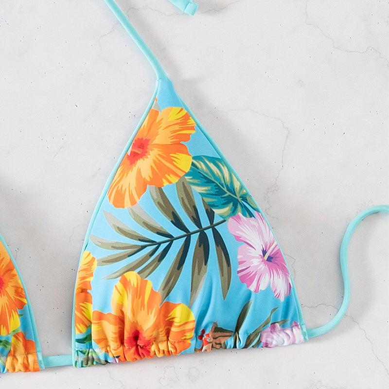 Damen Bikiniset mit floralem Muster und verstellbaren Trägern EB