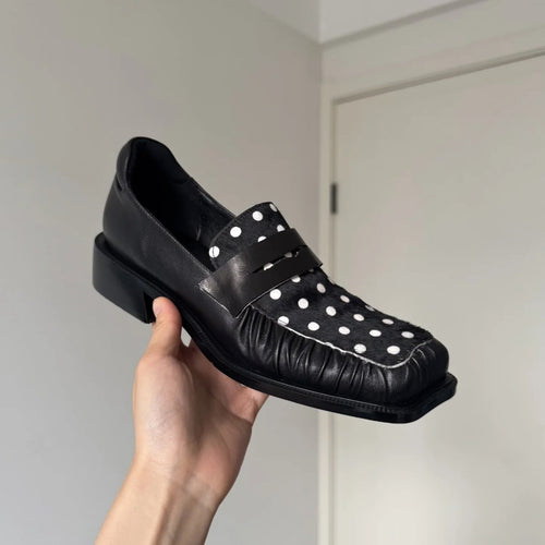 Damen Mokassins mit modernem Polka-Dots-Design und komfortabler Sohle EB