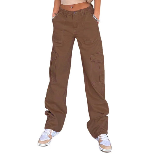 Damen Cargo-Hose mit praktischen Seitentaschen und weitem Schnitt EB