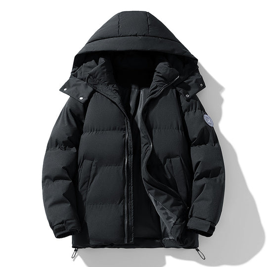 Herren urbaner Thermo-Parka mit dreidimensionaler Steppung, Zwei-Wege-Reißverschluss und verstellbarem Saum EB
