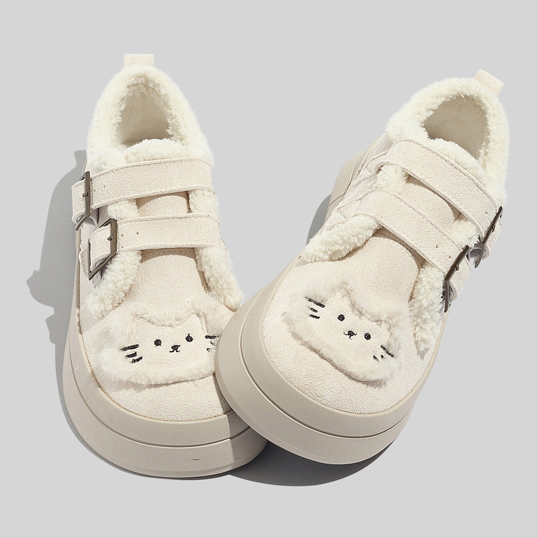Damen Komfortable Sneaker mit weichem Innenfutter und dekorativen Riemen EB