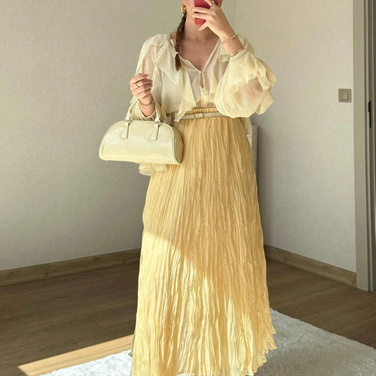 Damen Luftiger Maxi-Rock EB