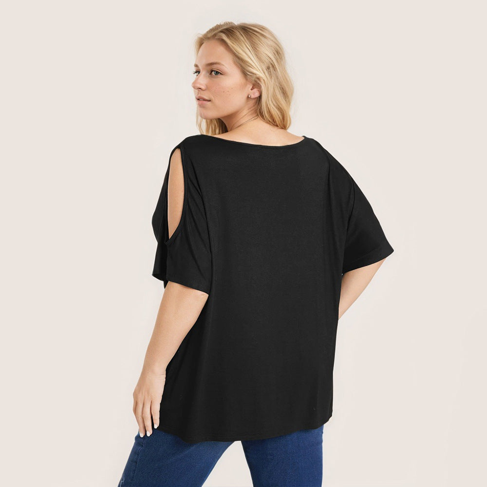 Damen Oversized T-Shirt mit Schulterauschnitten EB