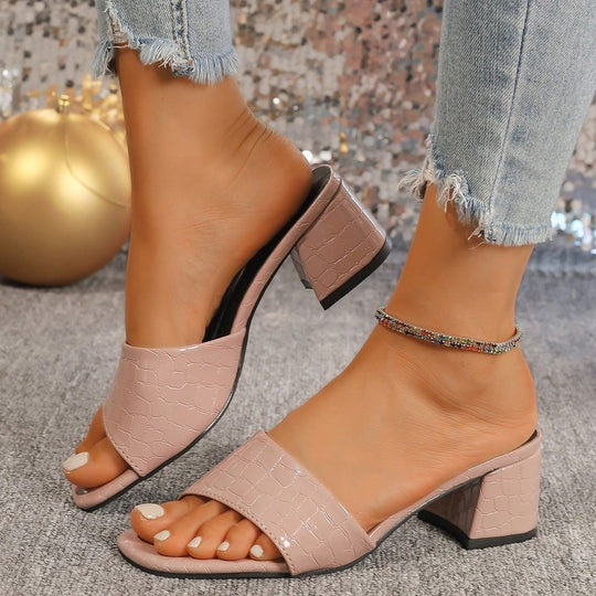 Damen Elegante Blockabsatz Sandaletten EB