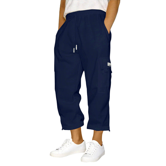 Damen Cargo-Hose mit elastischem Bund und praktischen Seitentaschen EB