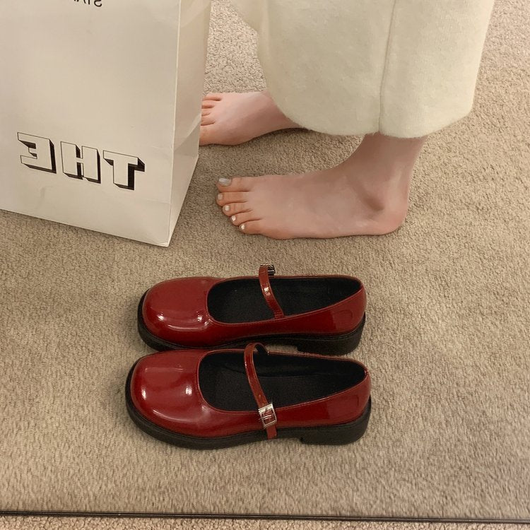 Damen elegante Mary Jane Ballerinas mit praktischen Schnallen und weich gepolsterter Innensohle Heidi-Mode