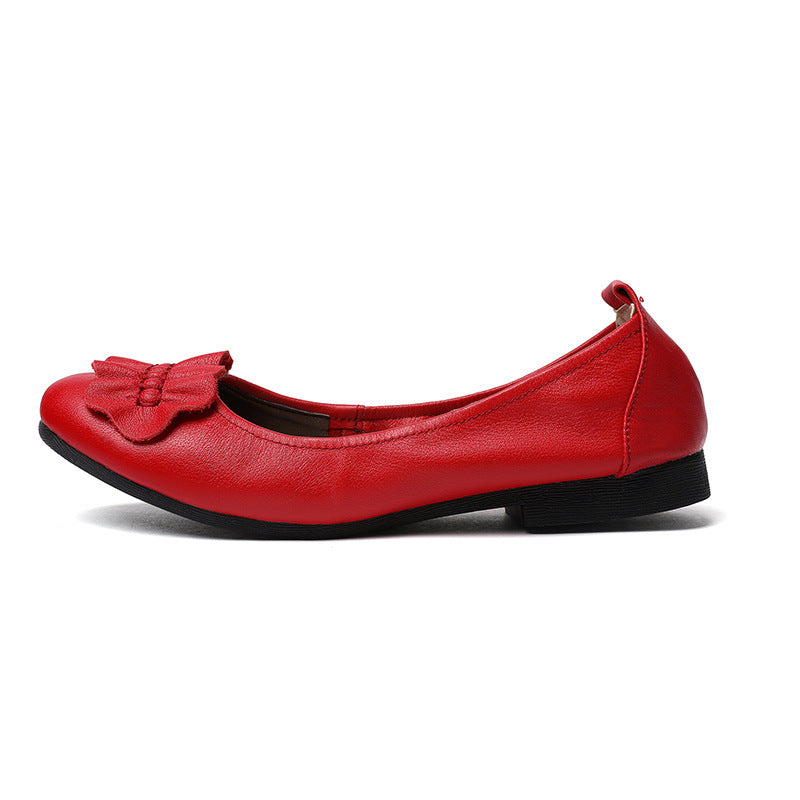 Damen Ballerinas mit dekorativem Schleifenakzent und rutschfester Sohle EB