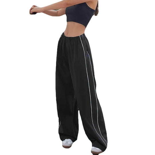 Damen Sportliche Hose mit weitem Schnitt und elastischem Bund EB
