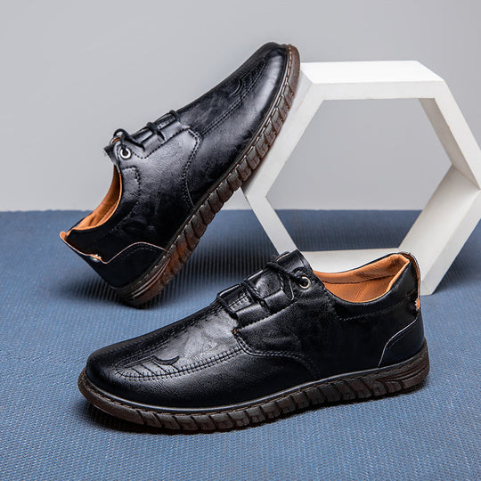 Herren Legere-Lederfreizeitschuhe mit rutschfester Sohle EB