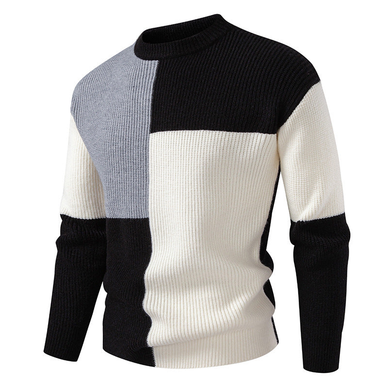 Herren stilvoller und komfortabler gestrickter Pullover EB