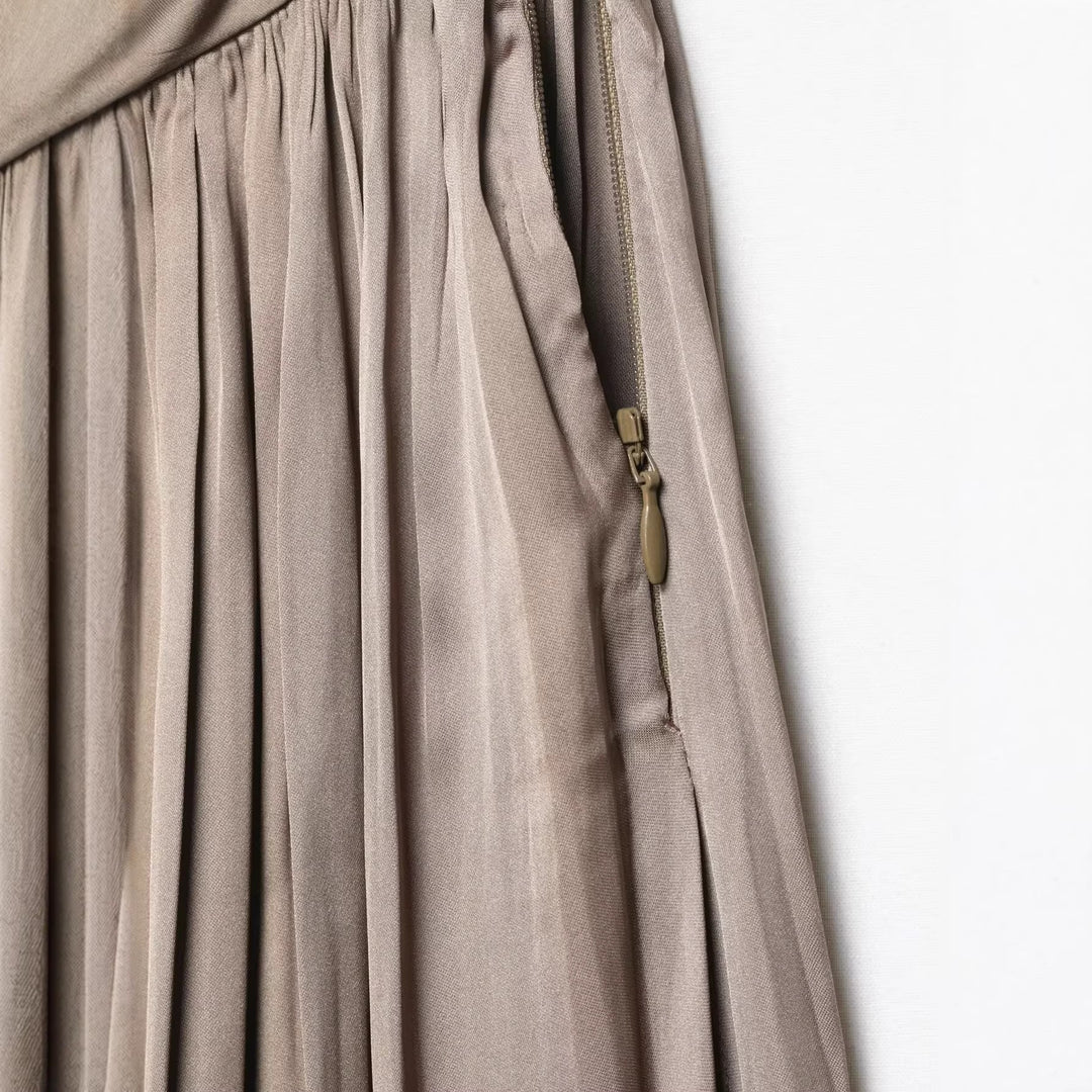 Damen Hochwertige Plisseehose mit elastischem Bund und schmalem Bein EB