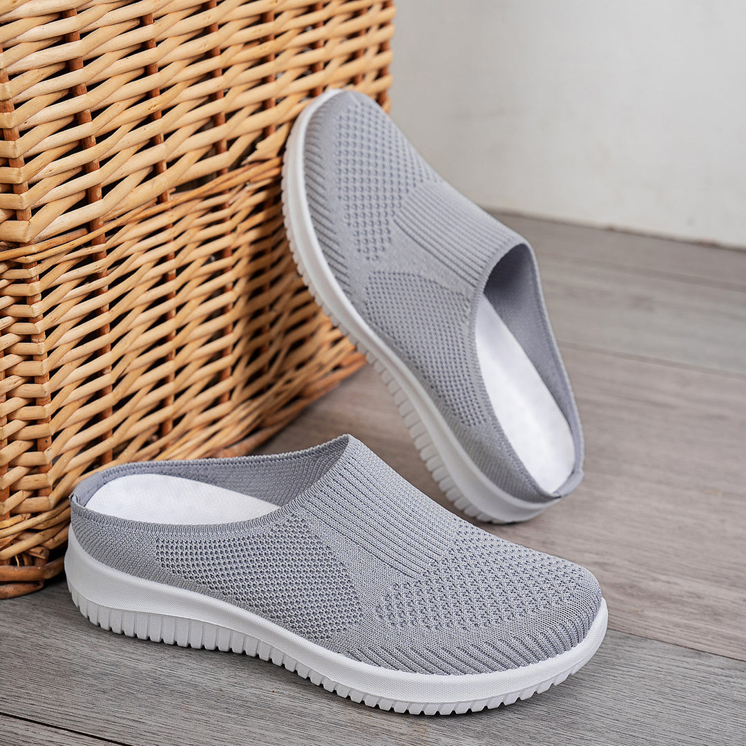 Damen Leichte und atmungsaktive Slipper mit flexiblem Obermaterial EB