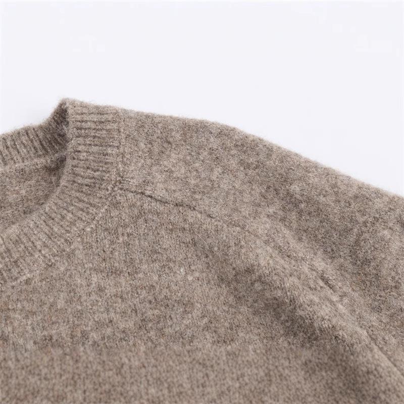 Damen kuschelige Strickjacke mit Knopfverschluss und Raglanärmeln EB