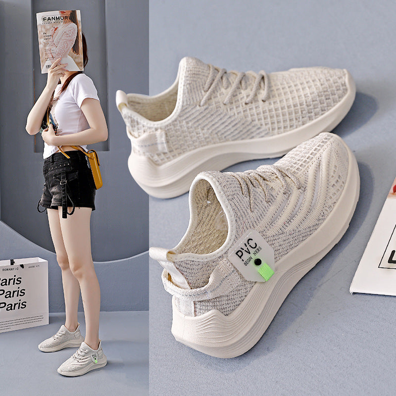 Damen Sportliche Sneakers mit atmungsaktivem Obermaterial und stabiler Sohle EB