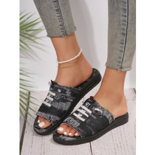 Damen Freizeitschuhe mit modischem Offene Zehen Bereich EB