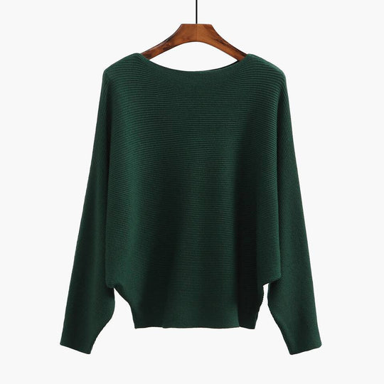 Damen Oversized Strickpullover mit raffiniertem Rippdesign und weitem Schnitt EB