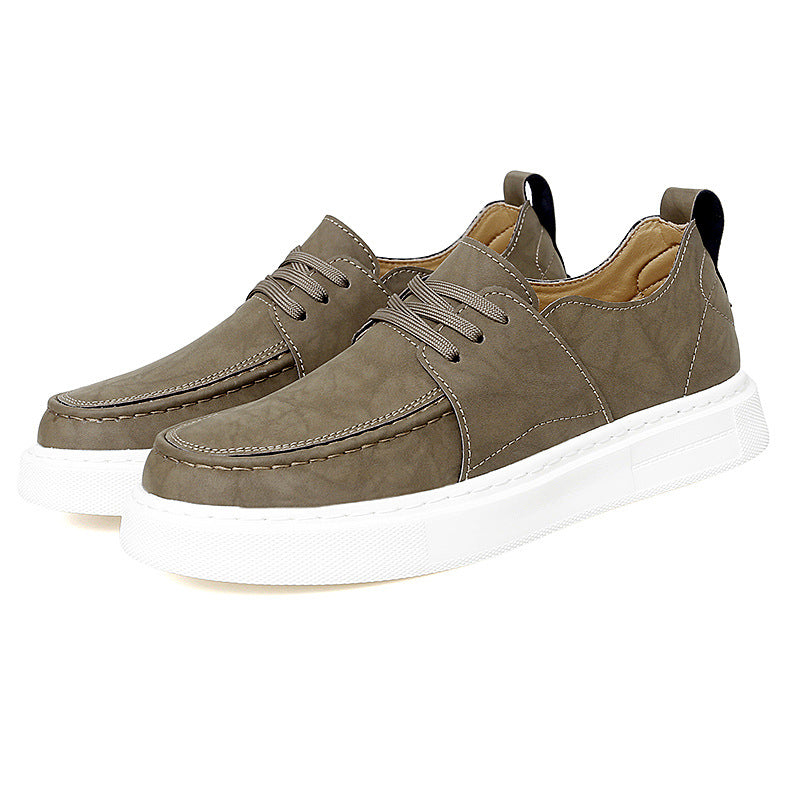 Damen Modische Leder Sneakers im sportlichen Design EB