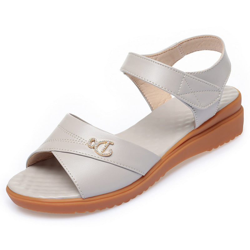 Damen Bequeme Sandalen mit elegantem Riemendesign und rutschfester Sohle EB