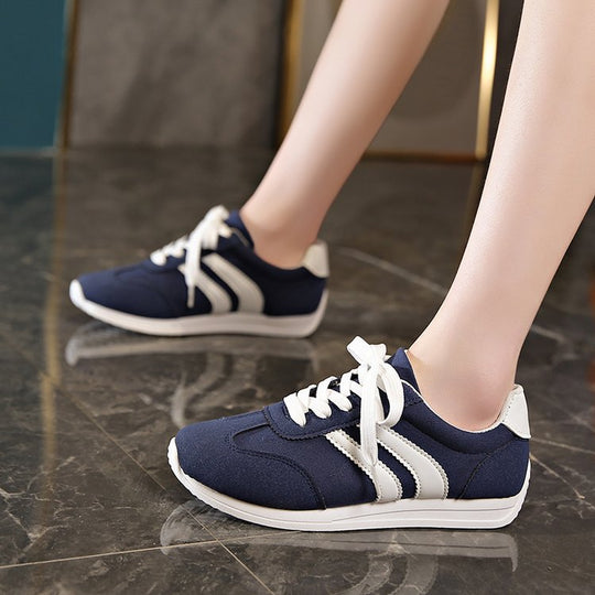 Damen Sportliche Sneakers mit atmungsaktiver Oberflächenstruktur und rutschfester Sohle EB