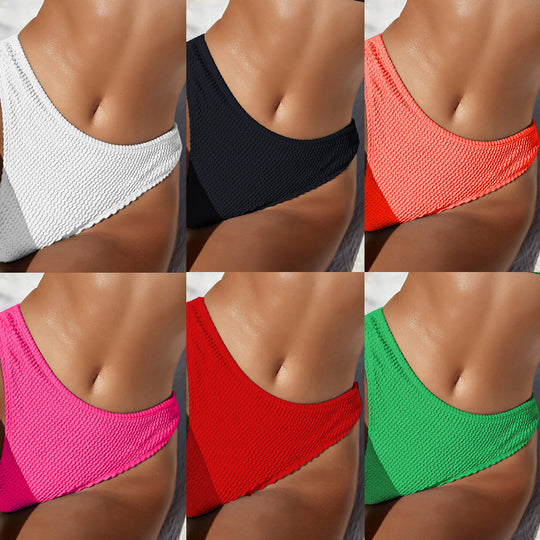 Damen Hochgeschnittener Bikini mit strukturiertem Design EB