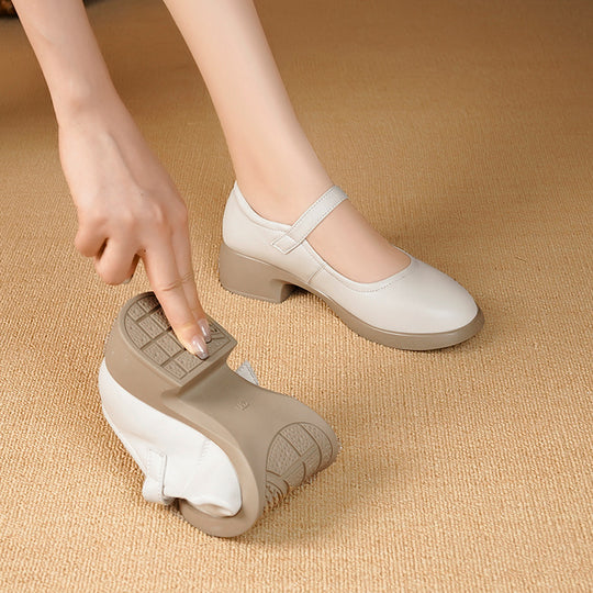 Damen Elegante Mary Jane Schuhe mit dekorativem Schmuckdetail EB