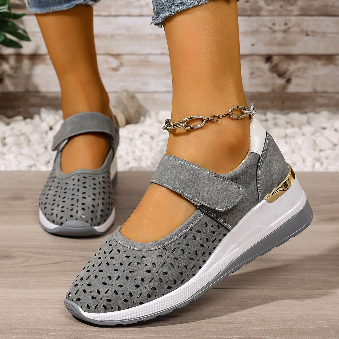 Damen Sportliche Ballerinas mit einzigartigem Lochmuster EB