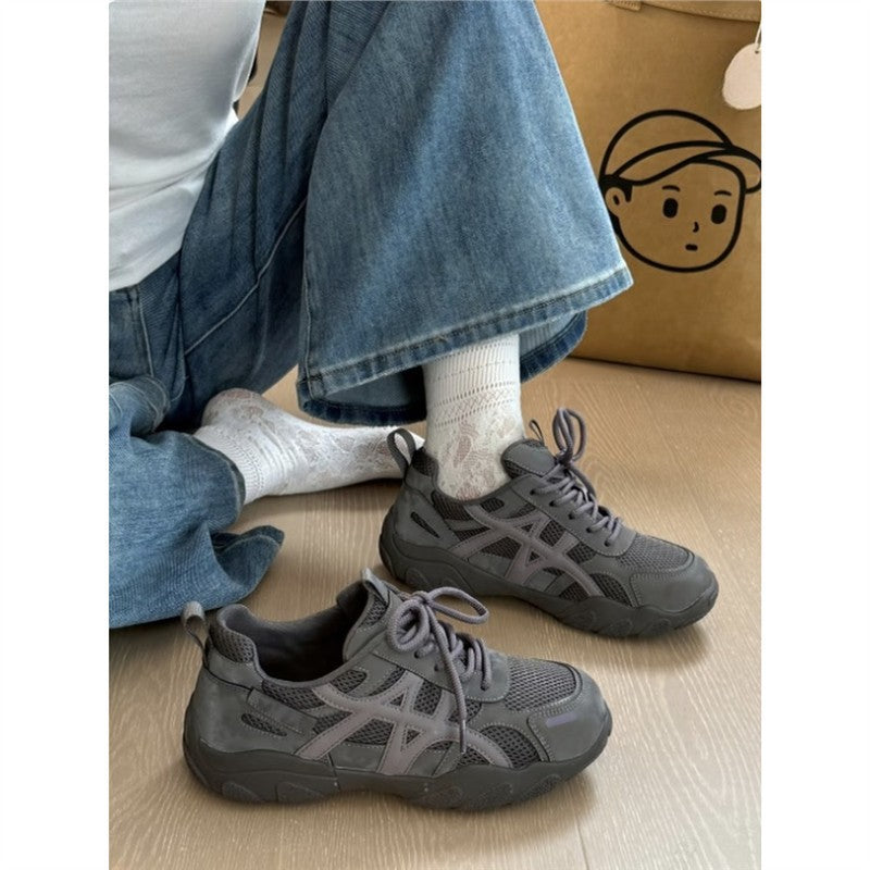 Damen sportliche Sneaker mit atmungsaktiver Mesh-Oberfläche EB