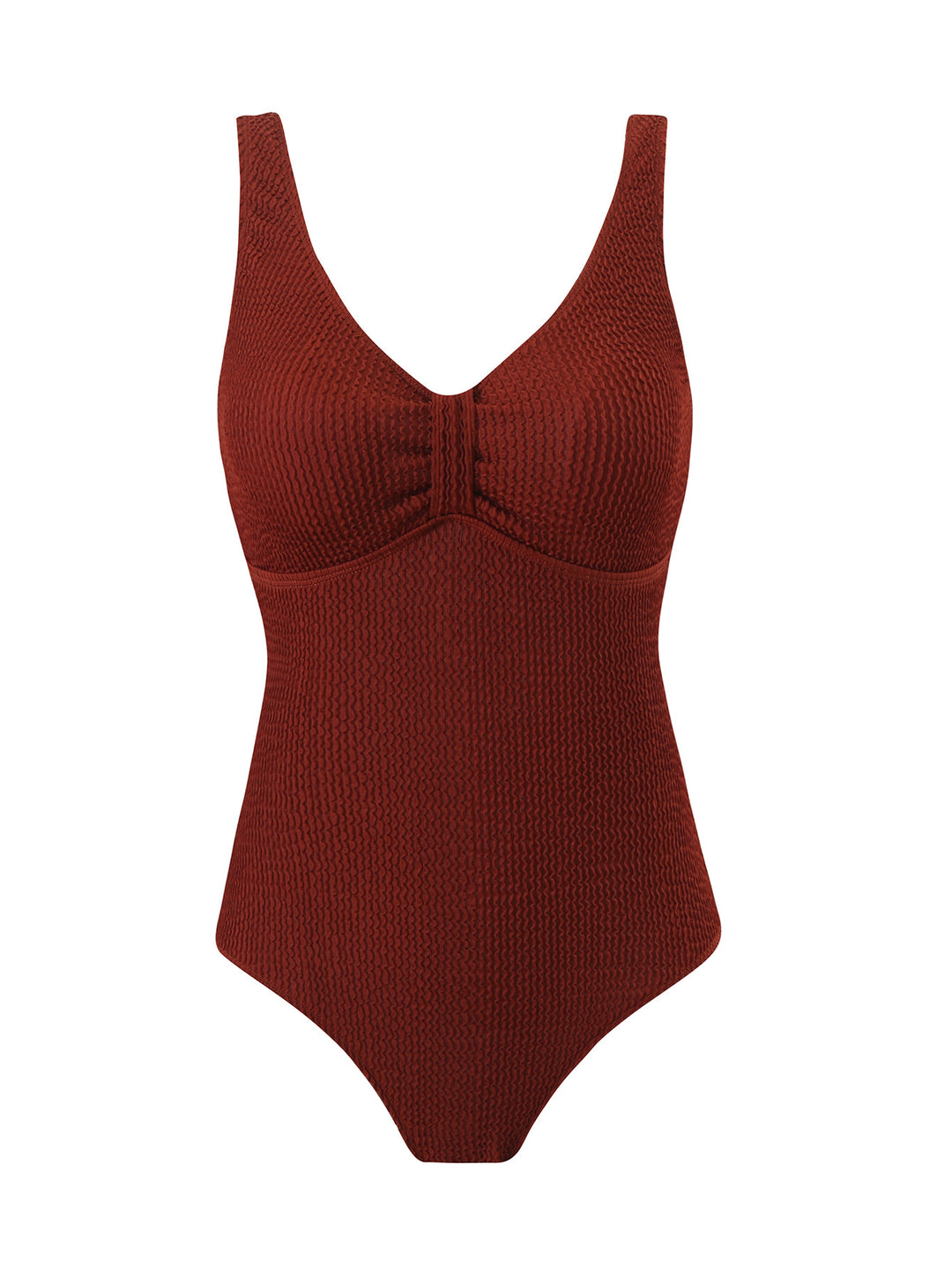 Damen Einteiliger Badeanzug mit raffinierten Rippstrick-Details EB