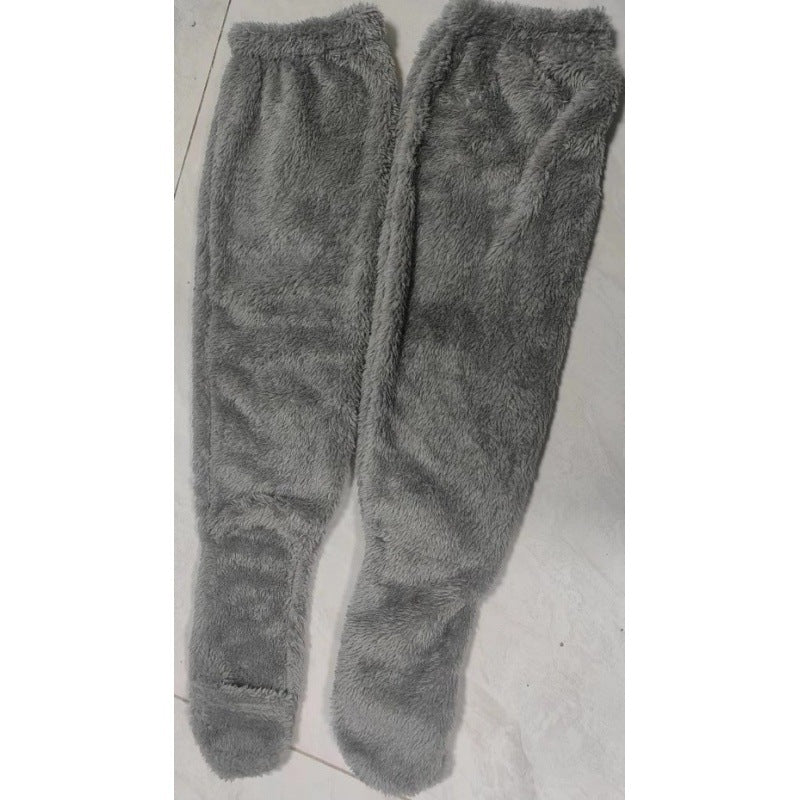 Damen Kuschelige Overknee-Socken aus weichem Fleece EB