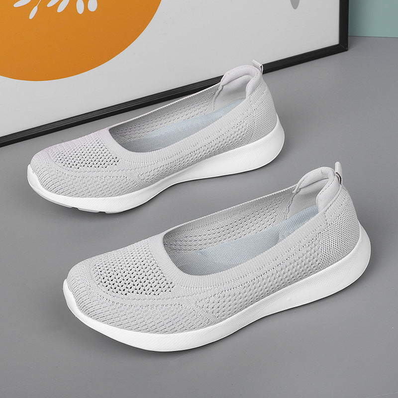 Damen Komfortable Slip-On Schuhe mit atmungsaktivem Obermaterial EB