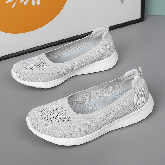 Damen Komfortable Slip-On Schuhe mit atmungsaktivem Obermaterial EB