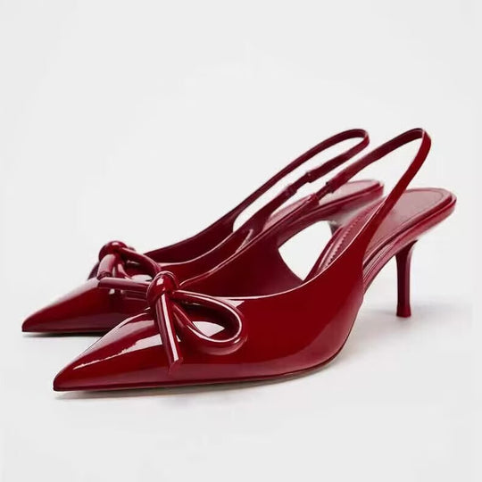Damen Slingback-Pumps mit eleganter Schleifenverzierung EB