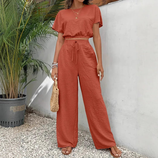 Damen lässiges Two-Piece Lounge-Set EB
