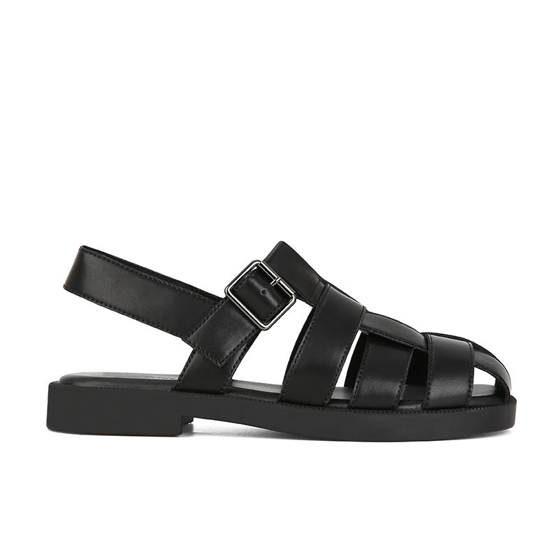 Damen komfortable Riemchen-Sandalen mit robustem Sohlenprofil und verstellbarem Schnallenverschluss EB