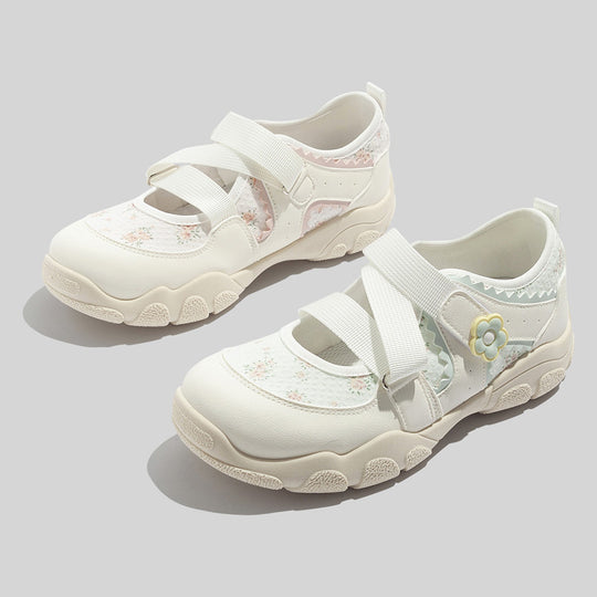 Damen Sportliche Sandalen mit floralen Akzenten EB