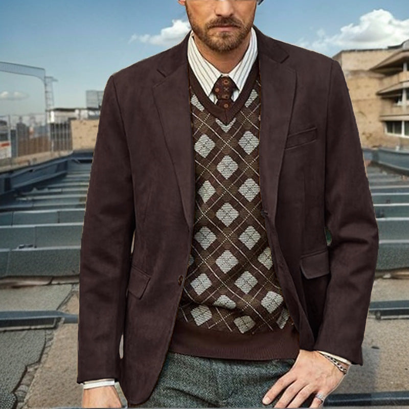 Herren modischer Anzugblazer aus feinster Wolle EB