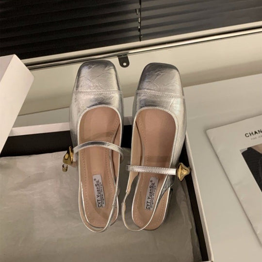 Damen Slingback Ballerinas mit elegantem Riemenverschluss und modischem Design EB