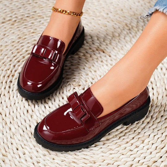 Damen Mokassins mit modischer Schleifenapplikation und rutschfester Sohle EB