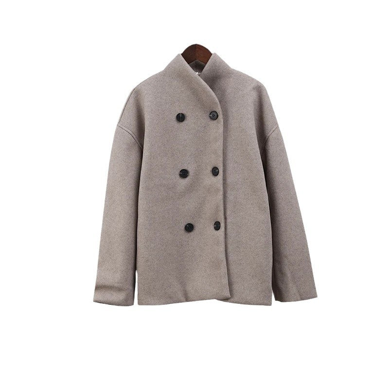 Damen Oversized Wolljacke im modernen Stil EB