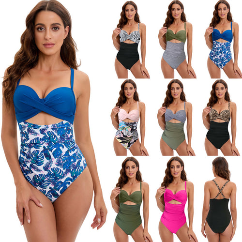Damen Hochtaillierter Bikini mit modischem Twist-Design EB