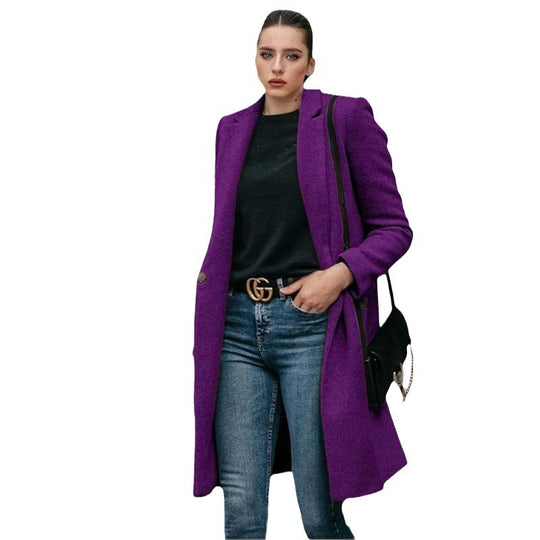 Damen elegante und bequeme Wollmantel EB