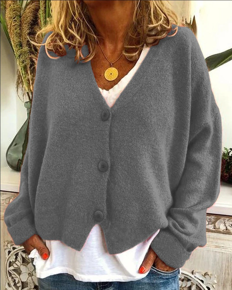Damen Kopfbedeckung mit oversized Schnitt und Knopfdetails EB